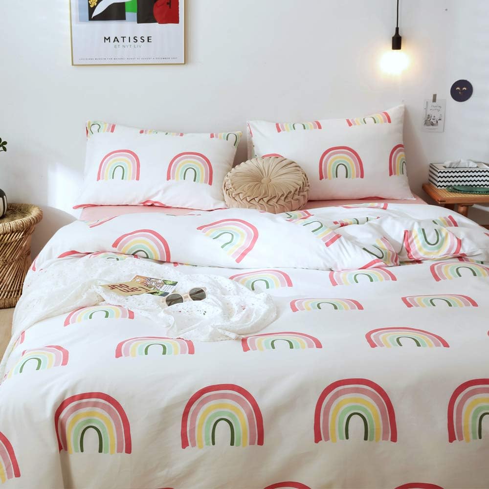 Rainbow Pattern Children's Duvet Cover Set (3-Piece) - Double Size