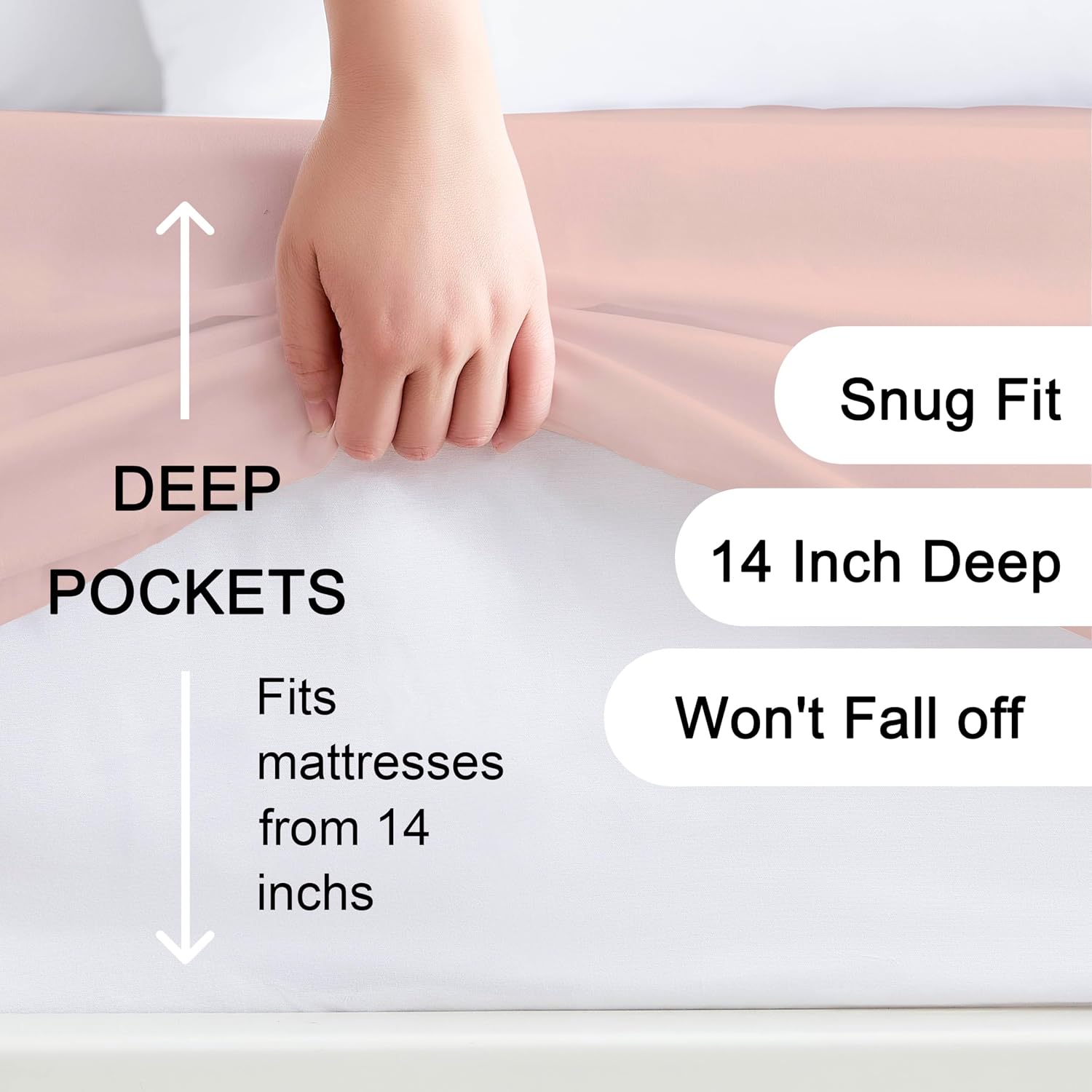 Lotus Pink Queen Microfiber Deep Pocket Fitted Sheet