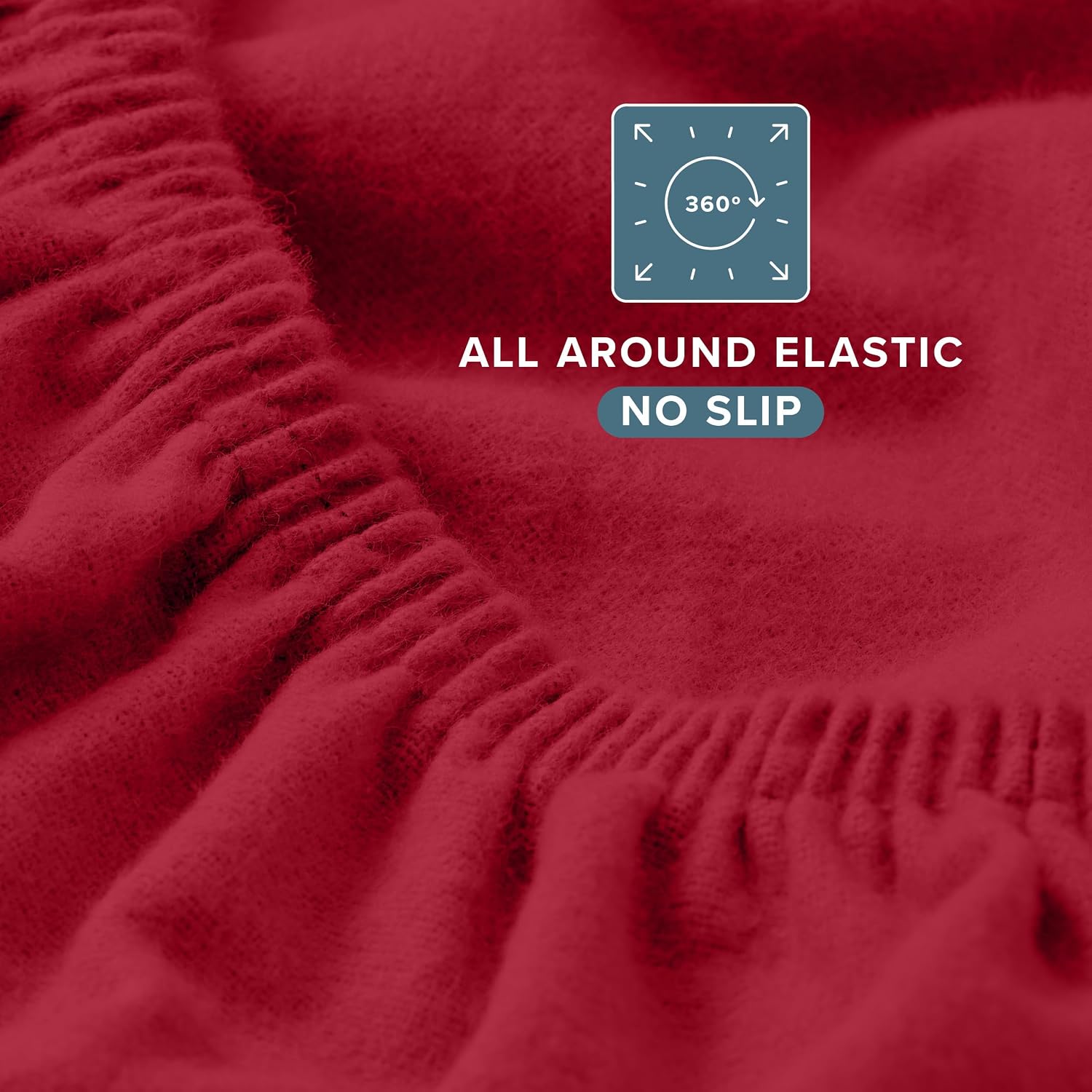 Red Queen Cotton Flannel Deep Pocket Fitted Sheet