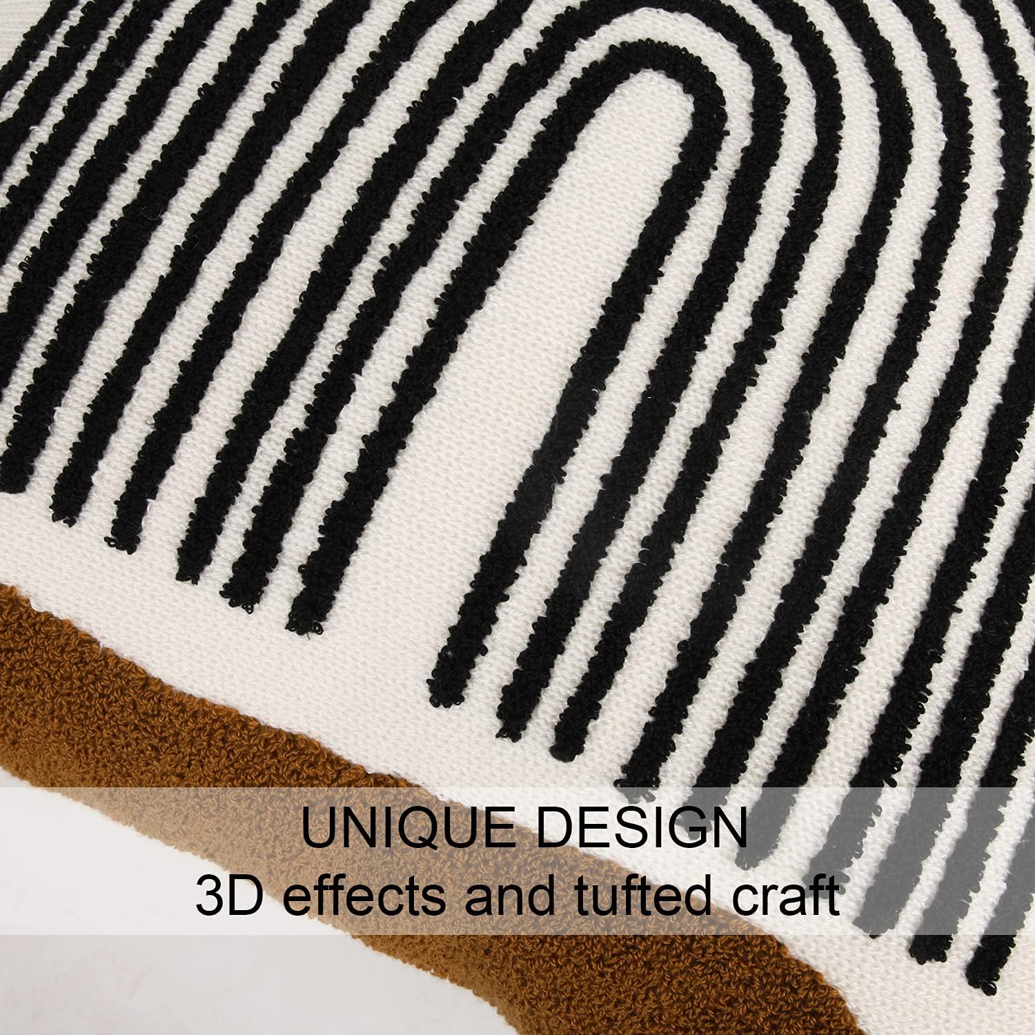 Modern Abstract Moon Pillowcase 18x18 inch, Soft Woven Square Cushion Cover